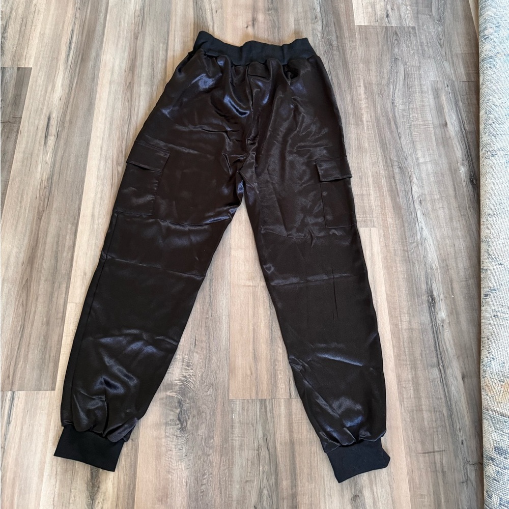 Luxe Satin High Waist Joggers